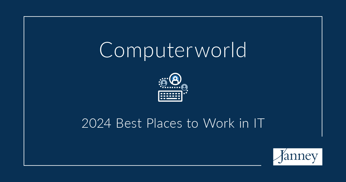 Computerworld Names Janney a Best Place to Work in IT